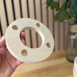 Unfinished Wood Christmas Decor Circle: 6" Birch Plywood Advent Wreath bild 1