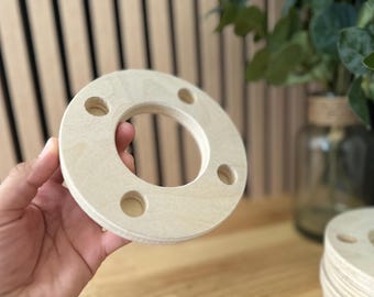 Unfinished Wood Christmas Decor Circle: 6" Birch Plywood Advent Wreath