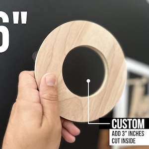 Unfinished 6" Circle Wood with Center Hole / Blank Wood / 1/2 Thick / Circle Blanks / Diy Supplies / Wood Round / 6" Circle Wood