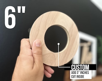 6" Birch Plywood Circle with Center Hole: DIY Craft Supply