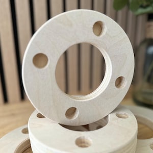 Unfinished Wood Christmas Decor Circle: 6" Birch Plywood Advent Wreath bild 4