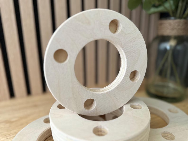 Unfinished Wood Christmas Decor Circle: 6" Birch Plywood Advent Wreath bild 4