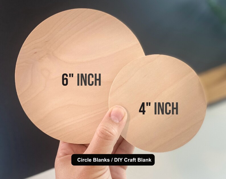 May include: Two unfinished wooden circles, one 6 inches in diameter and the other 4 inches in diameter.  Circle Blanks / DIY Craft Blank