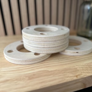 Unfinished Wood Christmas Decor Circle: 6" Birch Plywood Advent Wreath bild 5
