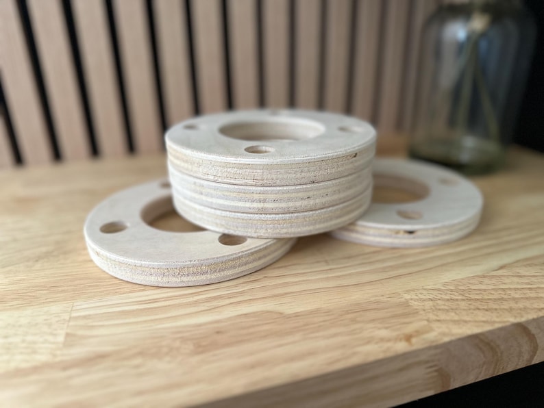 Unfinished Wood Christmas Decor Circle: 6" Birch Plywood Advent Wreath bild 5