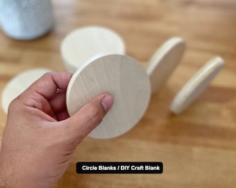 Unfinished Birch Wood Circle: 4" Round, 1/2" Thick - DIY Craft Supply
