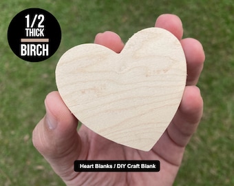 Cutout Heart Birch Plywood DIY Craft Supplies, Valentine's Decor