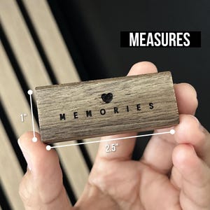 Walnut Wood Photo Stand, Wood Photo Stand, Photo Holder, Photo Desk Accessory, Vendor Booth Display, Place Card Holder, Instax Photo Holder