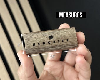 Walnut Wood Photo Stand: Desk Decor, Place Card Holder
