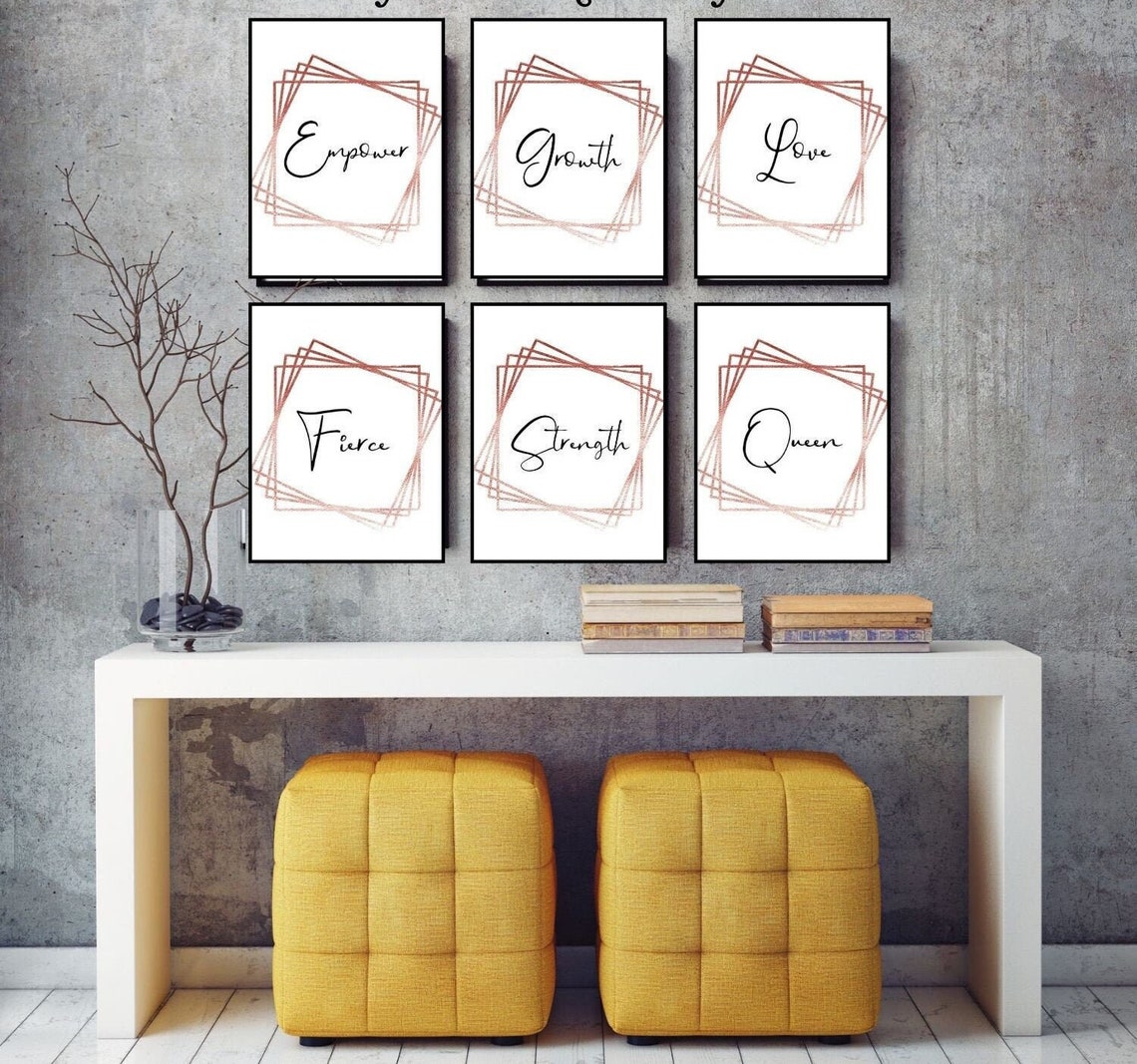 Personalized Wall Decor Customized Wording Art Prints Set Home or ...