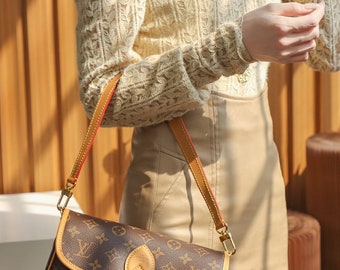 LOUIS VUITTON Pochette Felicie Monogram Canvas Crossbody Bag Brown