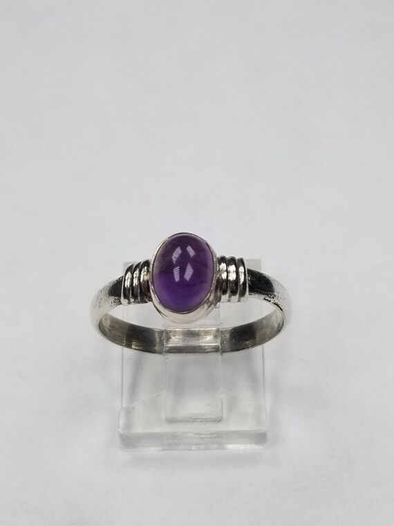 Vintage Sterling Silver Amethyst Ring 2.6g Ring Size 8.25