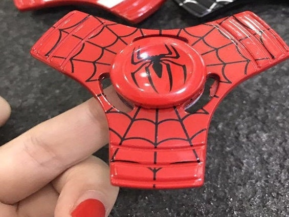 Spider Man Chrome Spiderman Fidget Spinner Metallic Metalic Toys Figet Spiner 