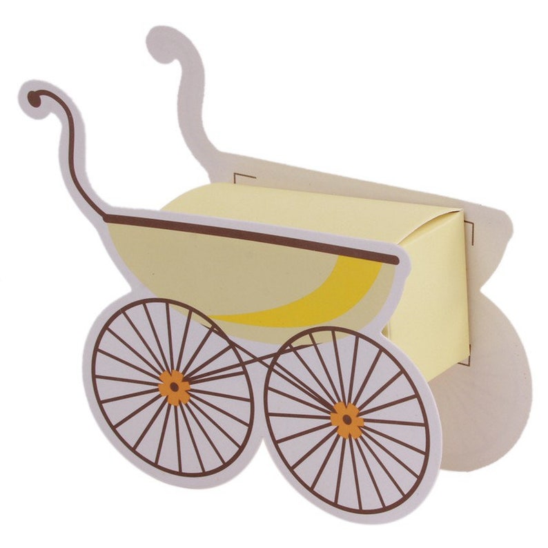 1 Baby Carriage Party Favor Box Baby Shower Favor Box Party Decoration Laser Cut Party Favor Box Baby Shower Decor Party Candy Box