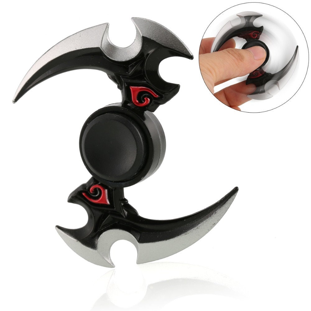Ninja Blade Metal Fidget Spinner / Personalized Spinner / Red And Black /  Custom Nerdy Party Favor / Kid's Birthday Gift / Stress Relief Toy