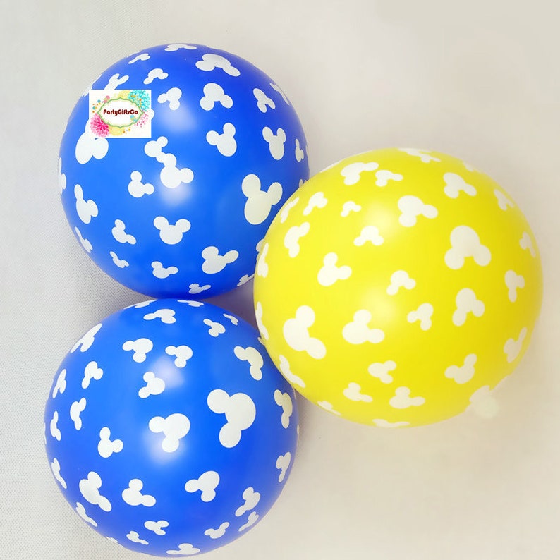 1 Mickey Mouse Print Latex Balloon Colorful Party Wedding Etsy