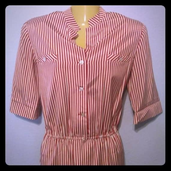 Vintage Howard Wolfe Satin Vertical Candy Stripe … - image 1