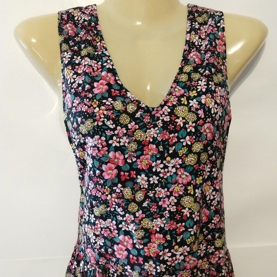 70s Fritzi California boho floral pinafore style … - image 4