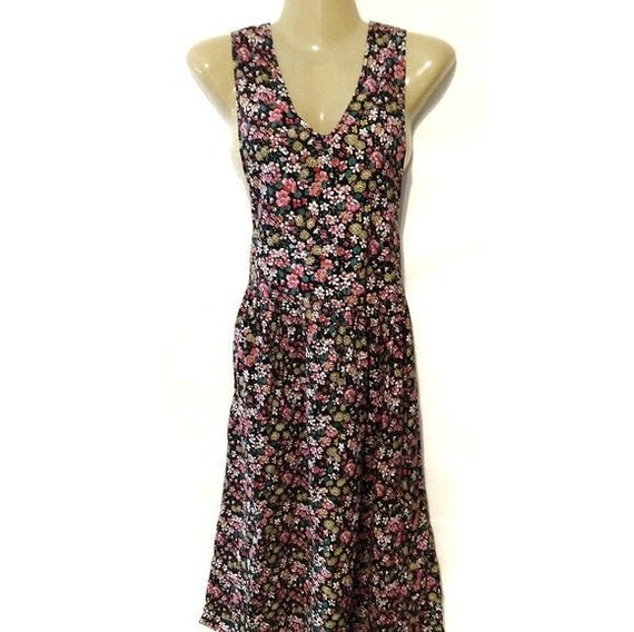 70s Fritzi California boho floral pinafore style … - image 2