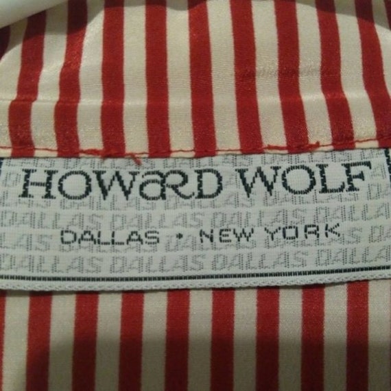Vintage Howard Wolfe Satin Vertical Candy Stripe … - image 5