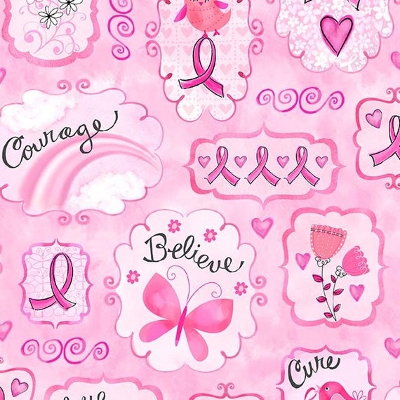Craft Supplies & Tools Fabric Breast Cancer Awareness Fabric by Michael ...
