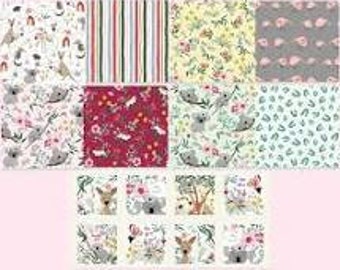 5-inch squares P&B Textiles Aussie Friends 42 5-inch Charms charm pack