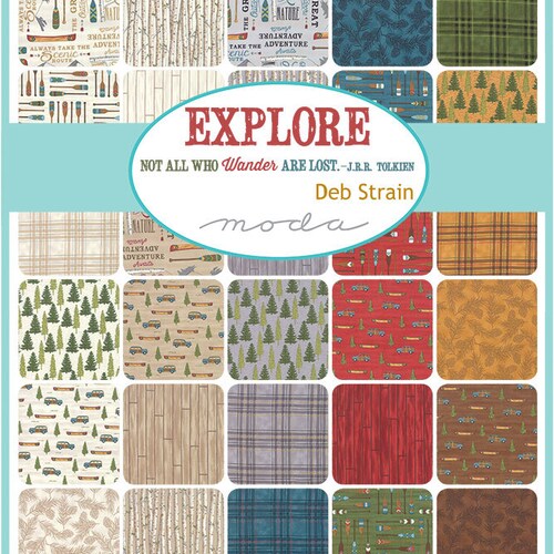 Moda Explore Pine Trees and Planks - Etsy