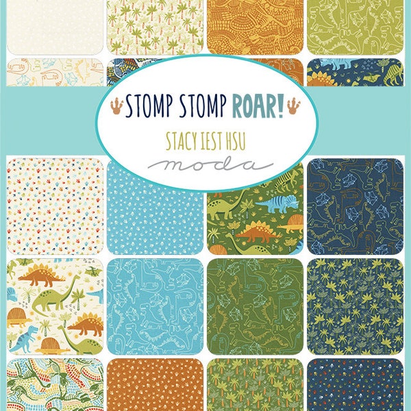 Stomp Stomp Roar Fabric by Moda