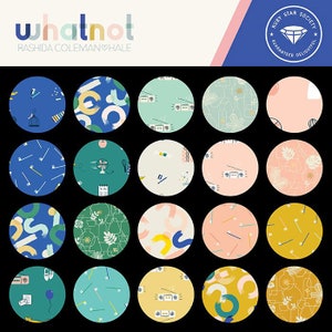 May include: A set of 16 colorful circles with different patterns. Each circle features a unique design, including geometric shapes, abstract lines, and floral motifs. The circles are arranged in a grid pattern on a black background.