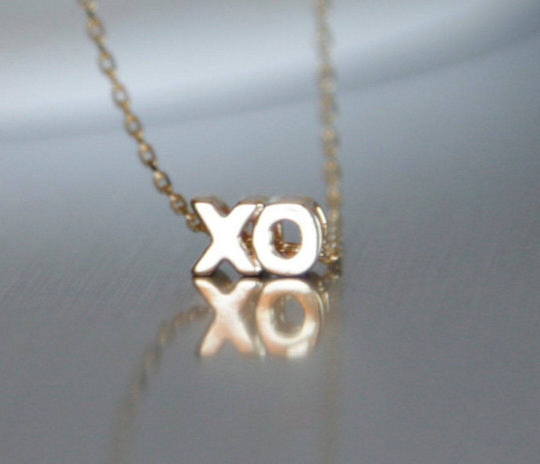 XO Necklace / Gold XO Bracelet / Hugs & Kisses Anklet / Nerdy