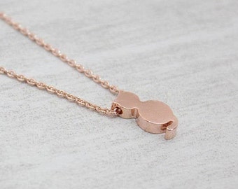 Katze Halskette / Rose Gold Katze Armband / zierliche Katze Fußkettchen / Nerdy Brautjungfern Geschenke / minimalistische Hochzeit Schmuck / Geburtstag Haustier Geschenkideen