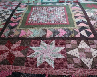 80" x 80" Folk Art Quilt