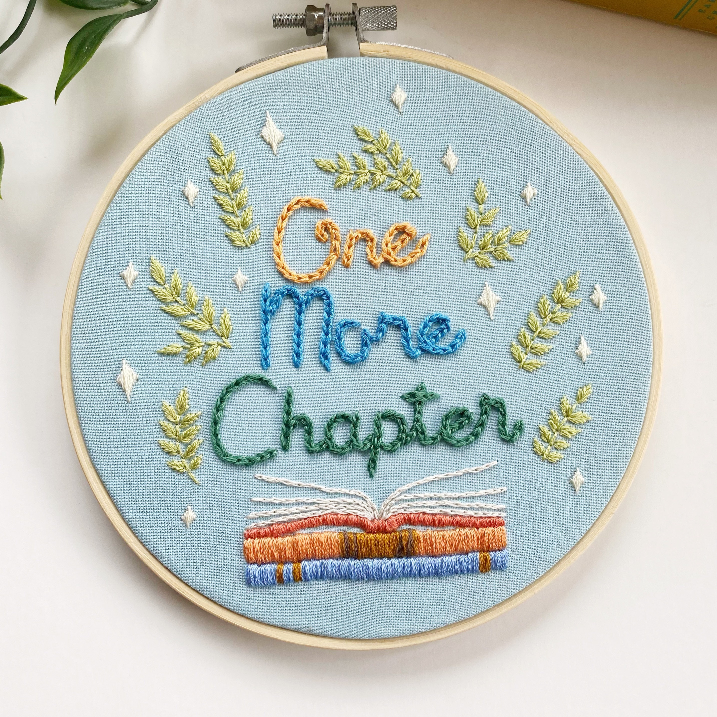 PDF PATTERN One More Chapter Beginner Embroidery Pattern photo