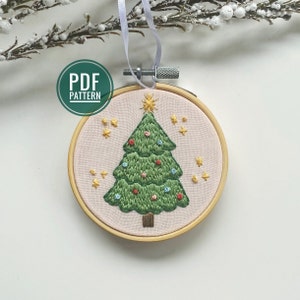 PDF MUSTER | Christbaumkugel Baumschmuck, Weihnachten Stickmuster, Anfänger Stickerei, Stickerei Ornament, DIY Geschenk, einfache Stickerei