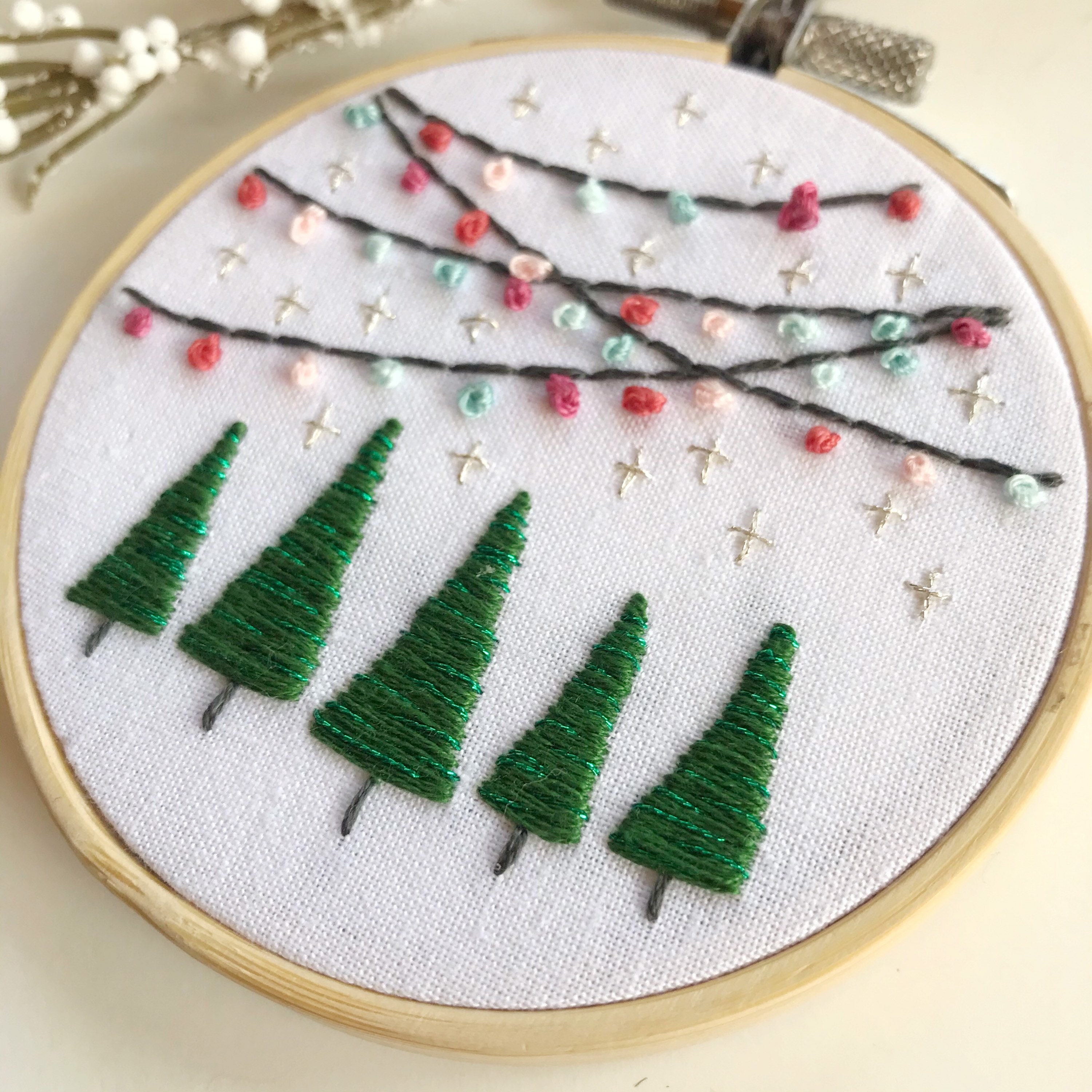 PDF Pattern: Bright Lights Ornament Christmas Embroidery | Etsy