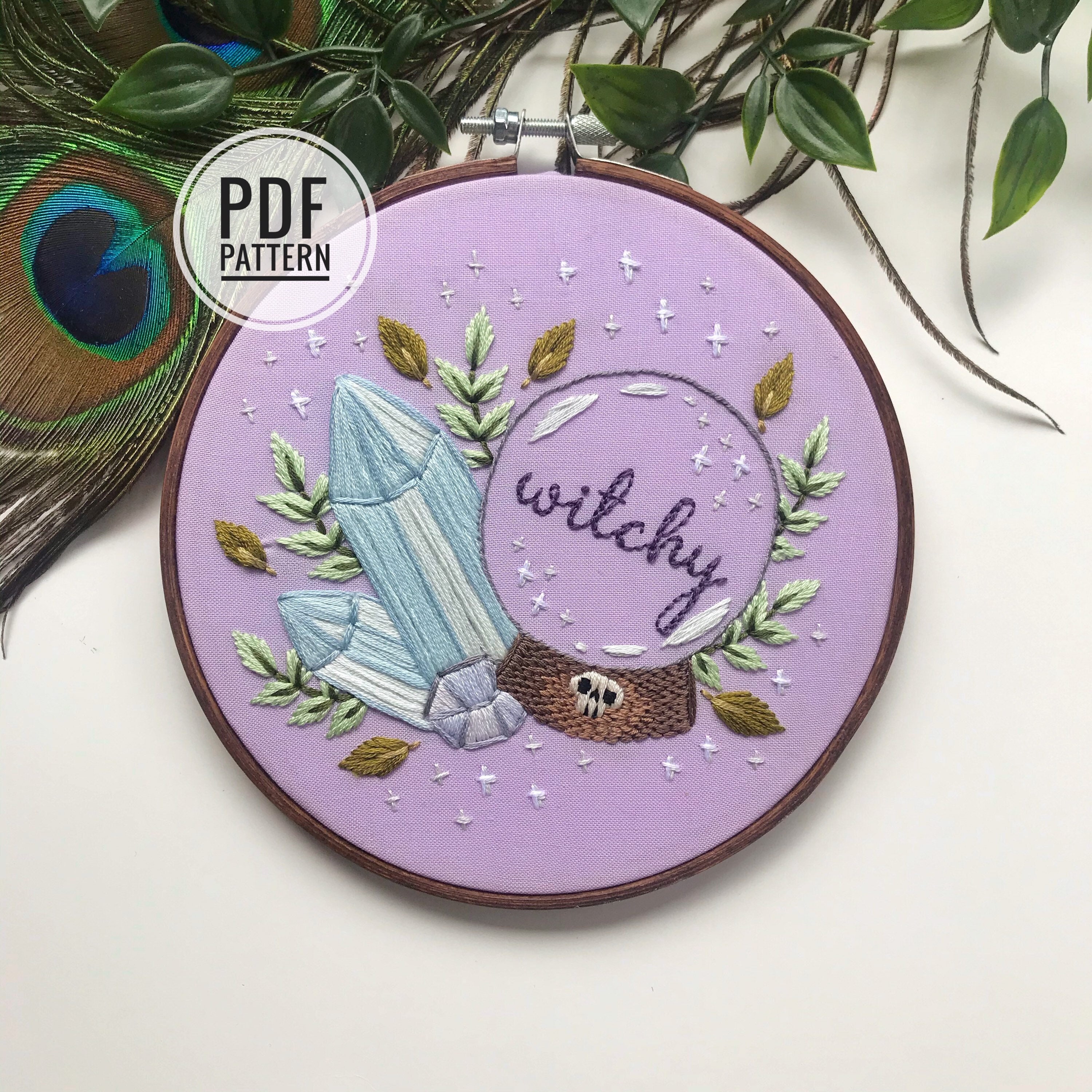 きらきらマジックページ PDF PATTERN | Witchy Crystals, Spooky Decor, Halloween