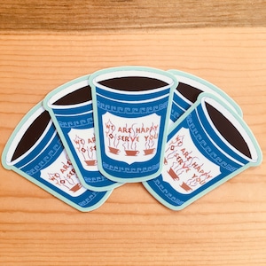 NY Coffee Cup Sticker // Sticker for Water Bottle // Decal for Laptop