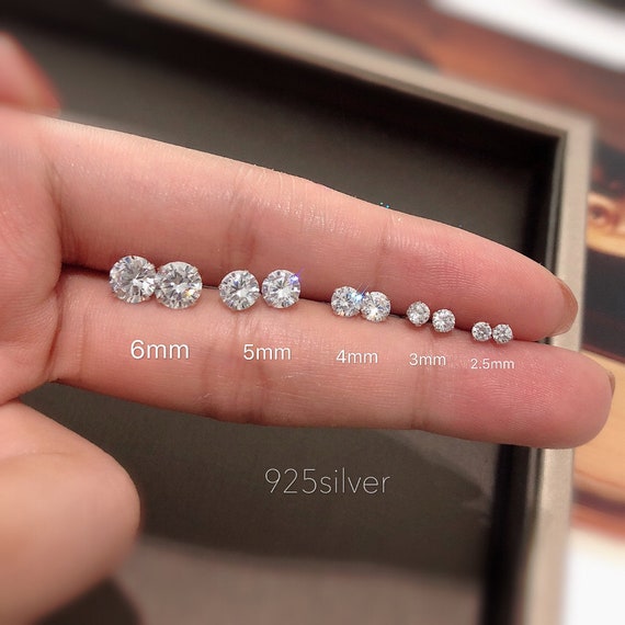 small diamond stud earrings for cartilage