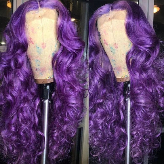 Purple Brazilian Lace Wig Etsy