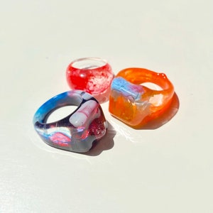 Unique resin rings C