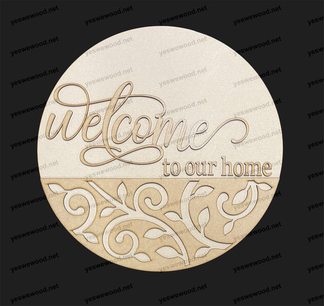 Welcome, Door Hanger, 18", Blank, DIY, Ready to Paint, Decorative ...
