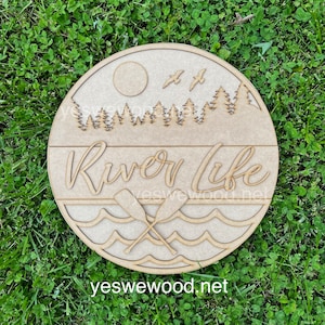 DIY River Life Door Hanger: Unfinished MDF, 18&quot; (Ready to Paint)