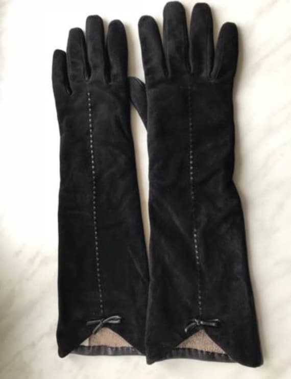 Women's leather gloves Size - 7 Evening gloves War