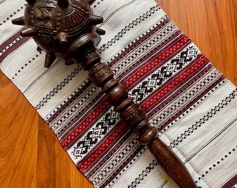 Handmade Wooden Cossack Mace: Ukrainian Hetman Symbol, Collectible Souvenir Baton