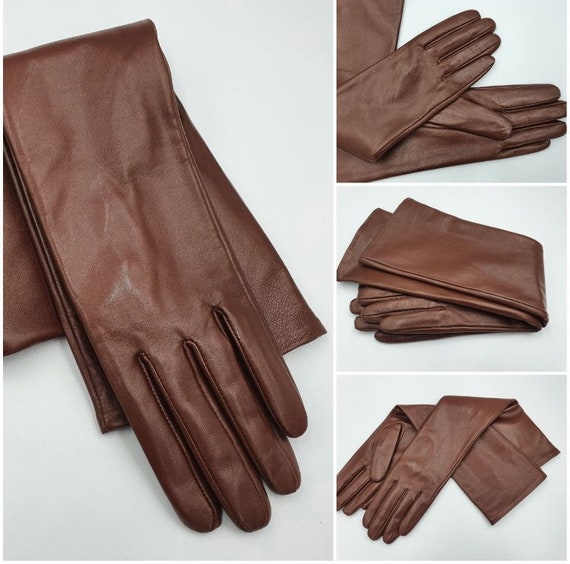 Leather gloves with "Touch Screen" coating Women's