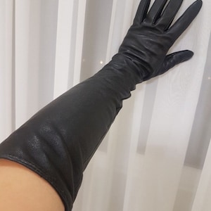 Flash sale!!! Women's winter leather gloves New Winter Gloves Size 6 1/2, 7, 7 1/2, 8, 8 1/2 Evening Gloves Warm Gloves Long Leather Gloves