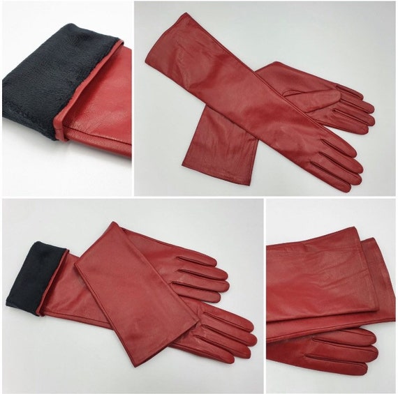 Leather gloves with "Touch Screen" coating Women's