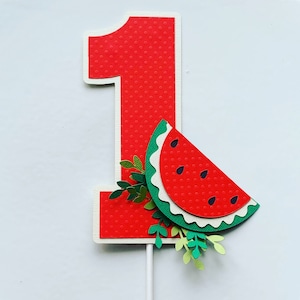 Watermelon First Birthday Cake Topper