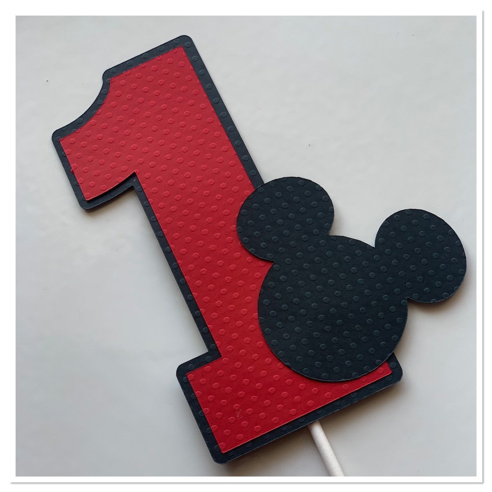 Mickey Mouse First Birthday Cake Topper - Etsy