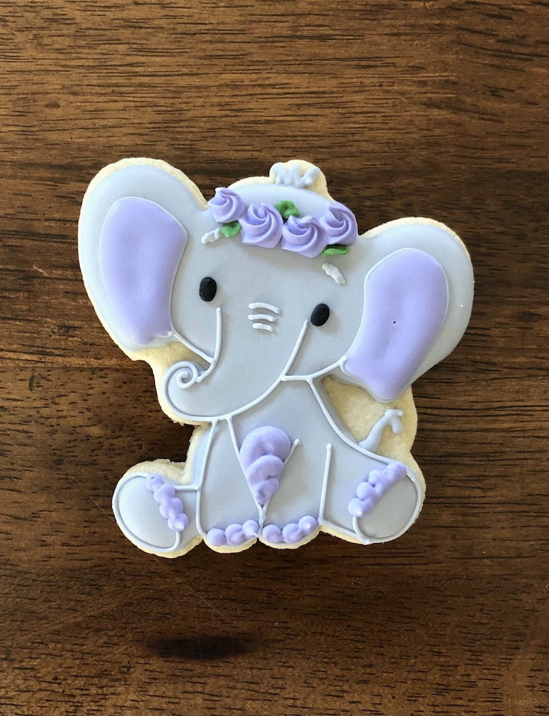 Elephant Baby Shower Cookie Etsy